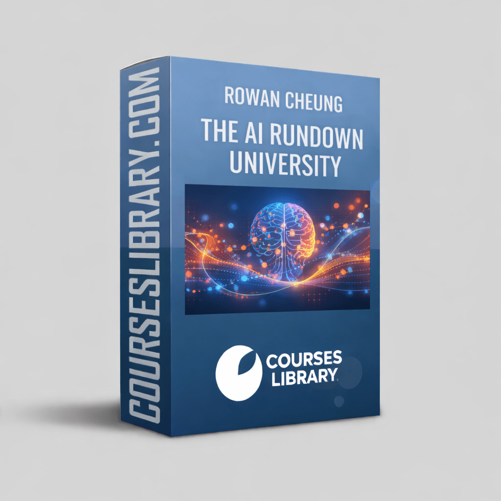 Rowan Cheung The AI Rundown University course dashboard showing AI tools, workflows, and practical business use cases