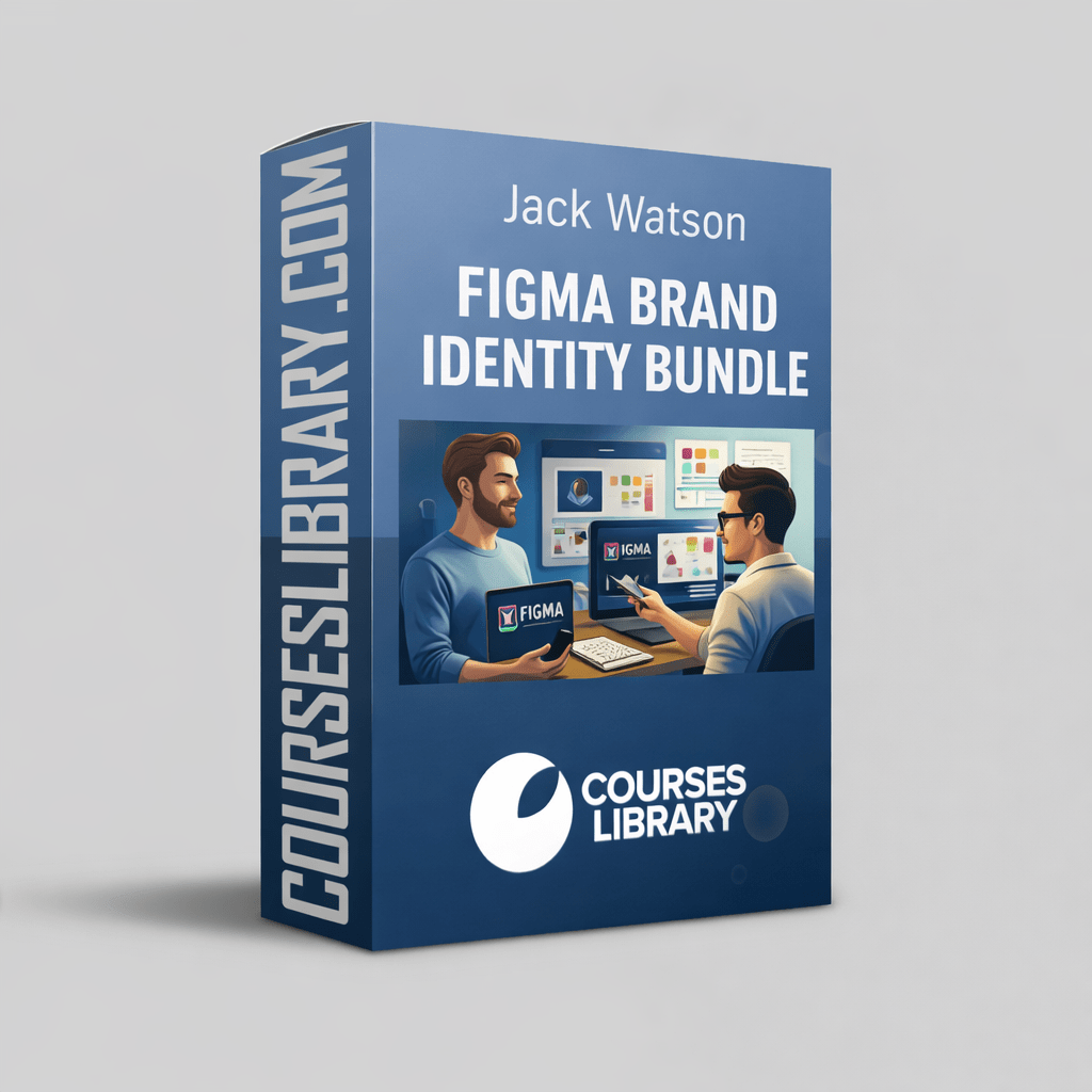 Jack Watson Figma Brand Identity Bundle with logo systems, typography styles, color palettes, and professional brand guidelines templates.