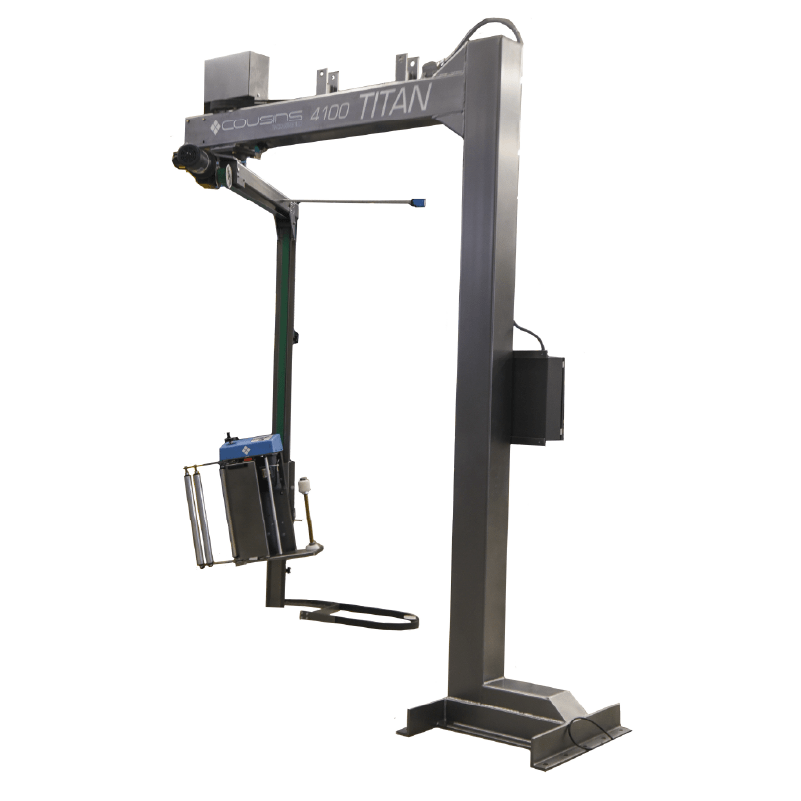 4100T-FSR Free-Standing Rear Mount Semi-Automatic Pallet Wrapper