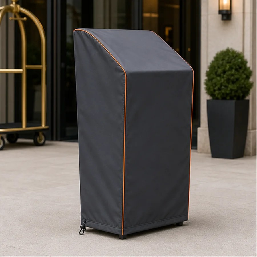 Custom Valet Podium Cover fitted custom outdoor cover