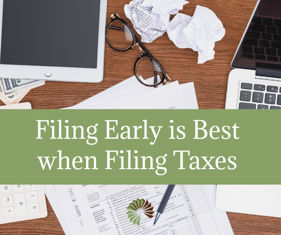 Learn why filing early is best when filing your tax return. | CowderyTax.com #taxes 