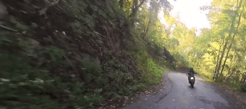 Going up Bell Mountain in Hiawassee