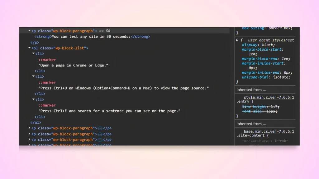 Test Page Source