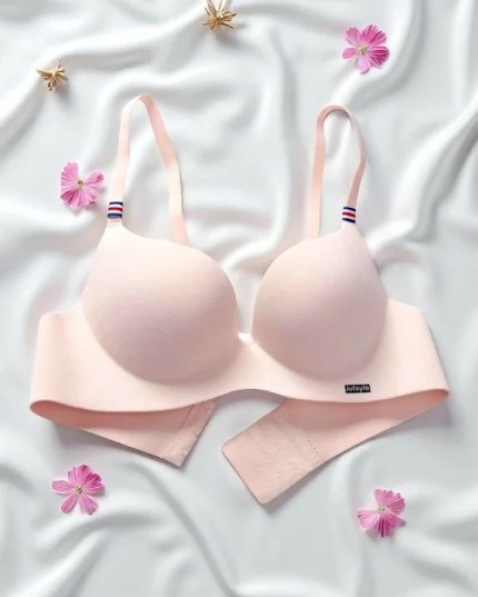 Ice Silk Push Up Seamless Bralette Wire Free Brassiere - Blush