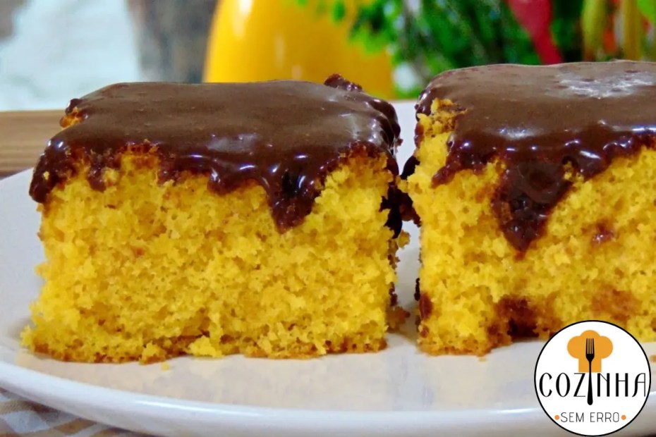 Bolo Tradicional de Cenoura com Cobertura de Brigadeiro