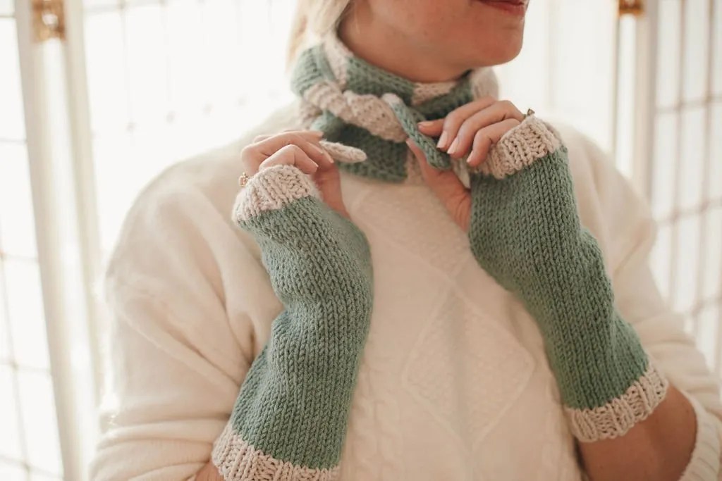 NICENESS CASADY KNIT FINGERLESS GLOVES Easy To Knit Fingerless