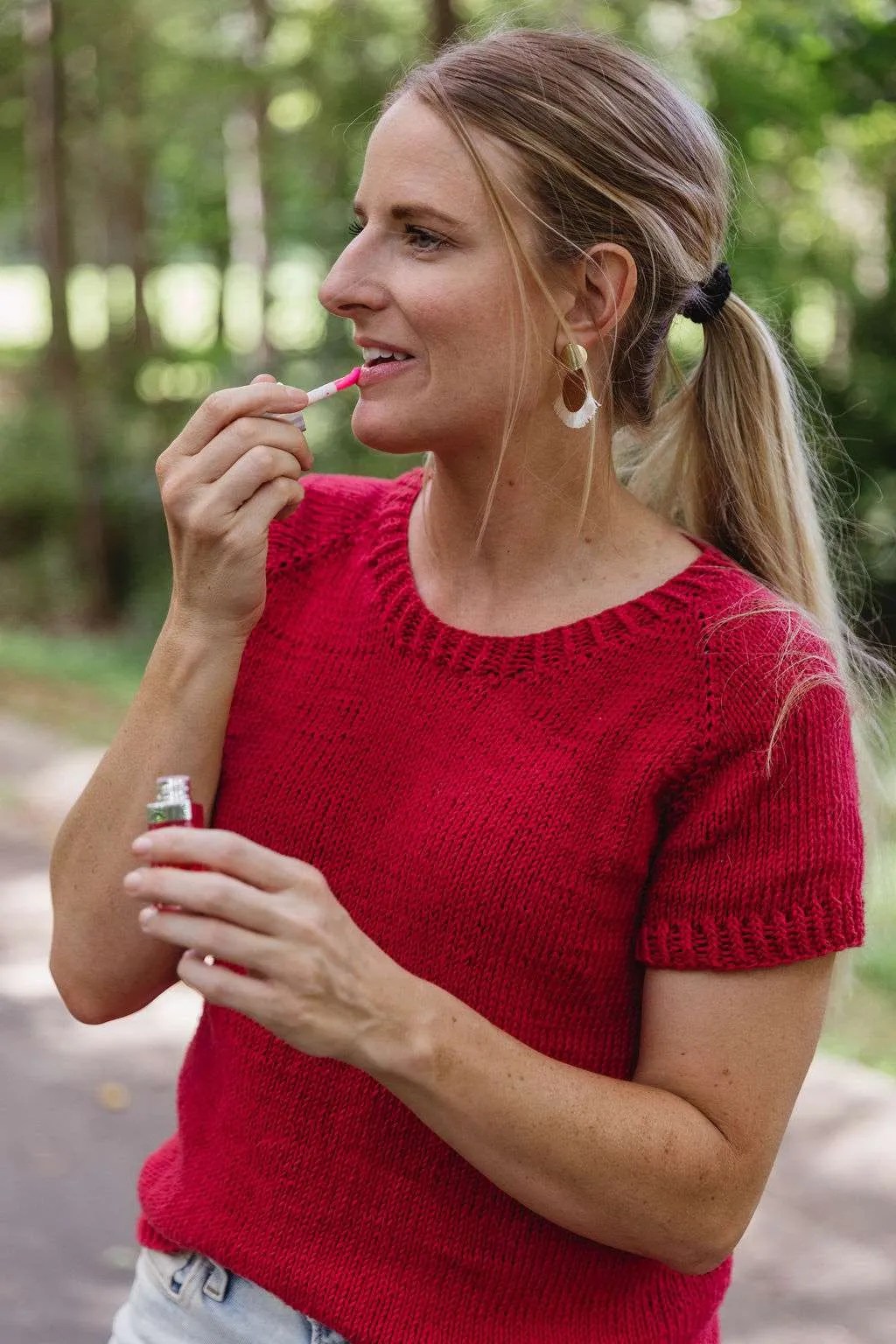 Easy Street Tee – Free Knit Pattern for a Summer Raglan T-Shirt