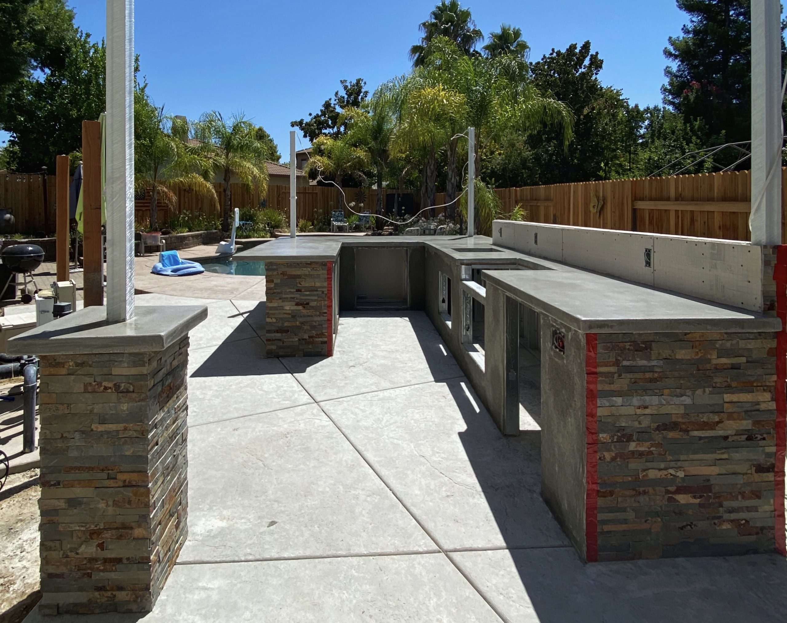 Outdoor concrete countertops