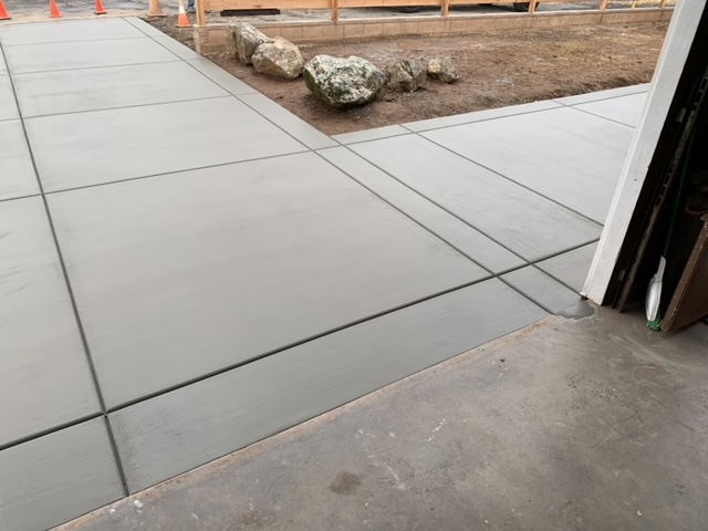 Wide concrete install with finished edges