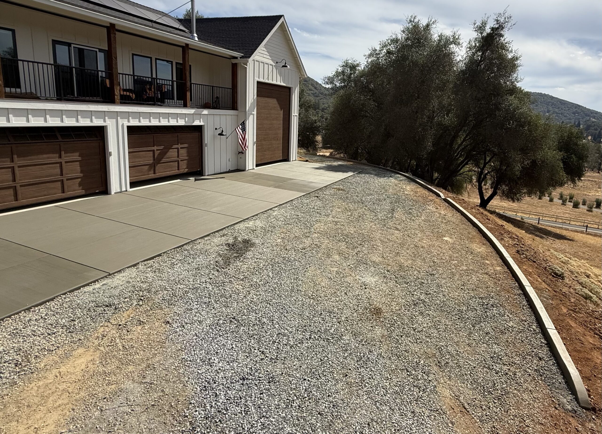 Driveway curb install