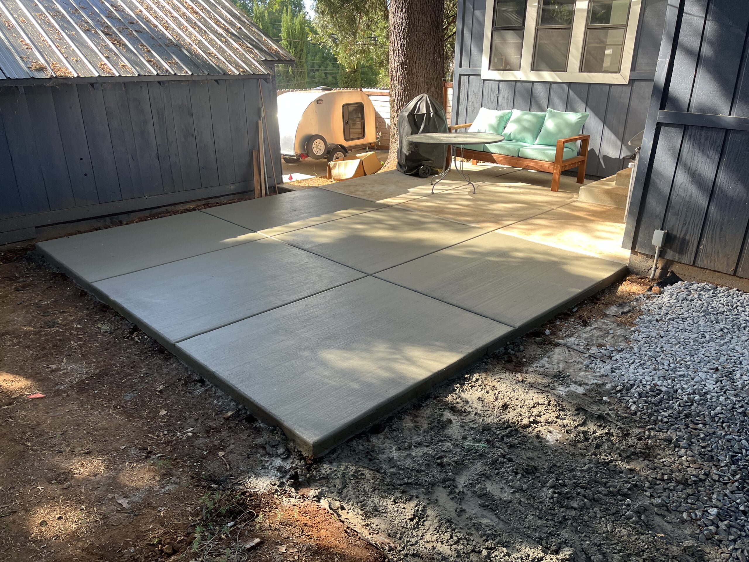 Spacious concrete patio for outdoor entertaining