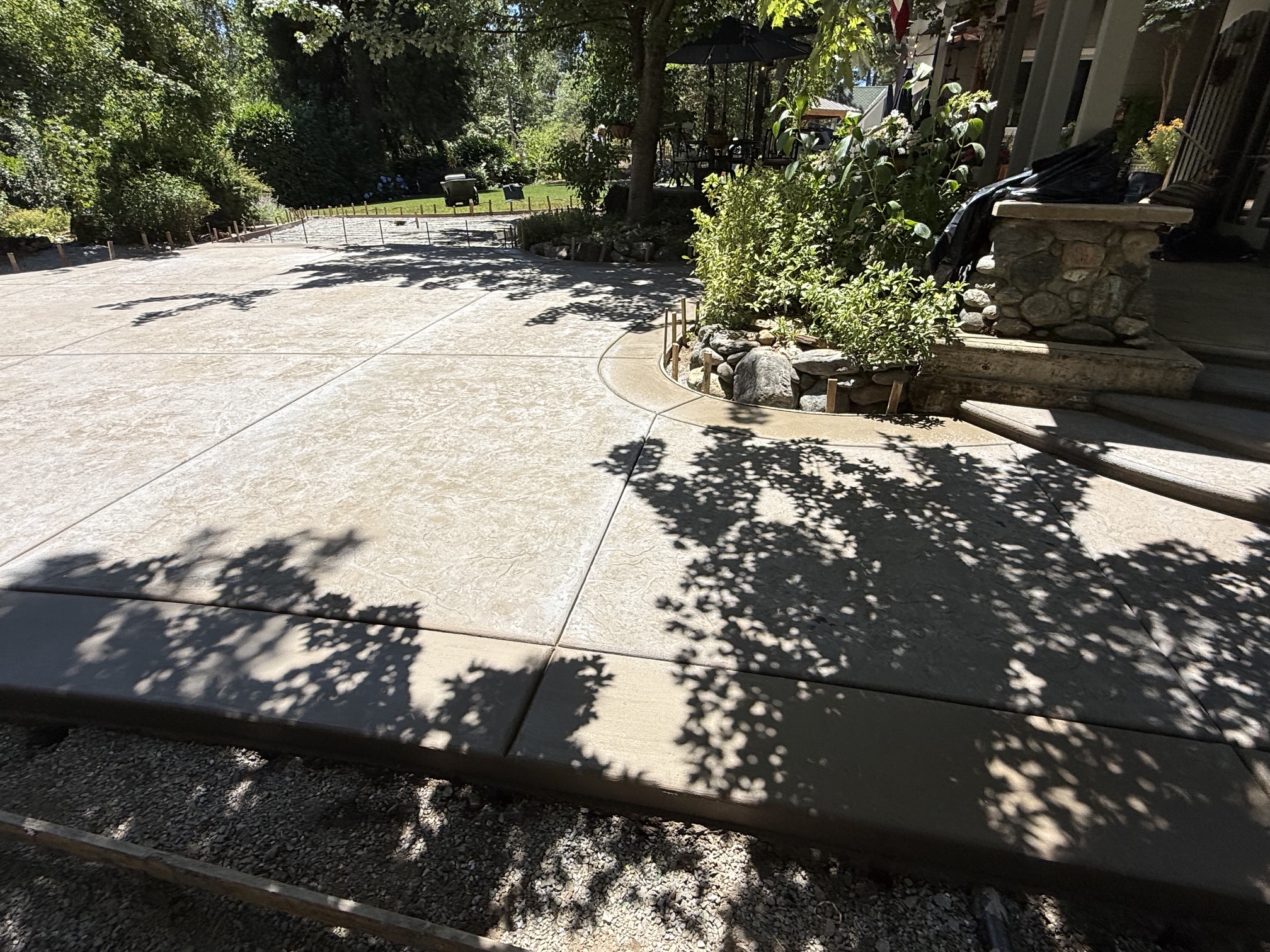 Spacious concrete patio for outdoor entertaining