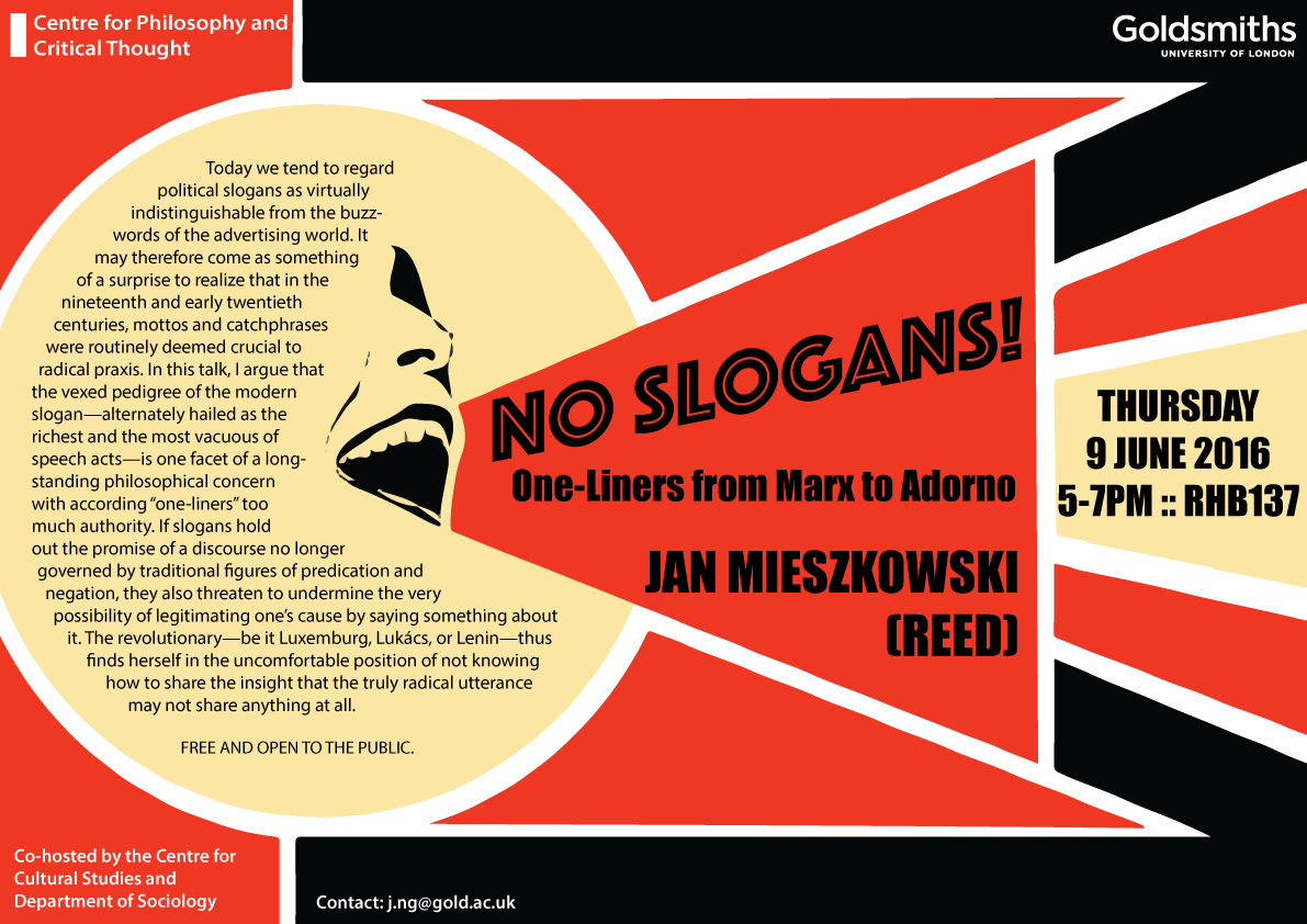 Jan Mieszkowski, No Slogans! - 9 June 2016