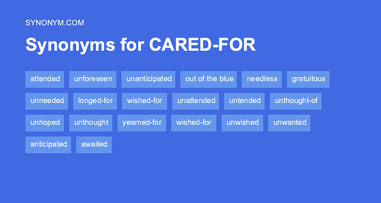 Another word for cared for > synonyms & antonyms