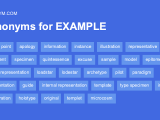Another Word For Example Synonyms Antonyms