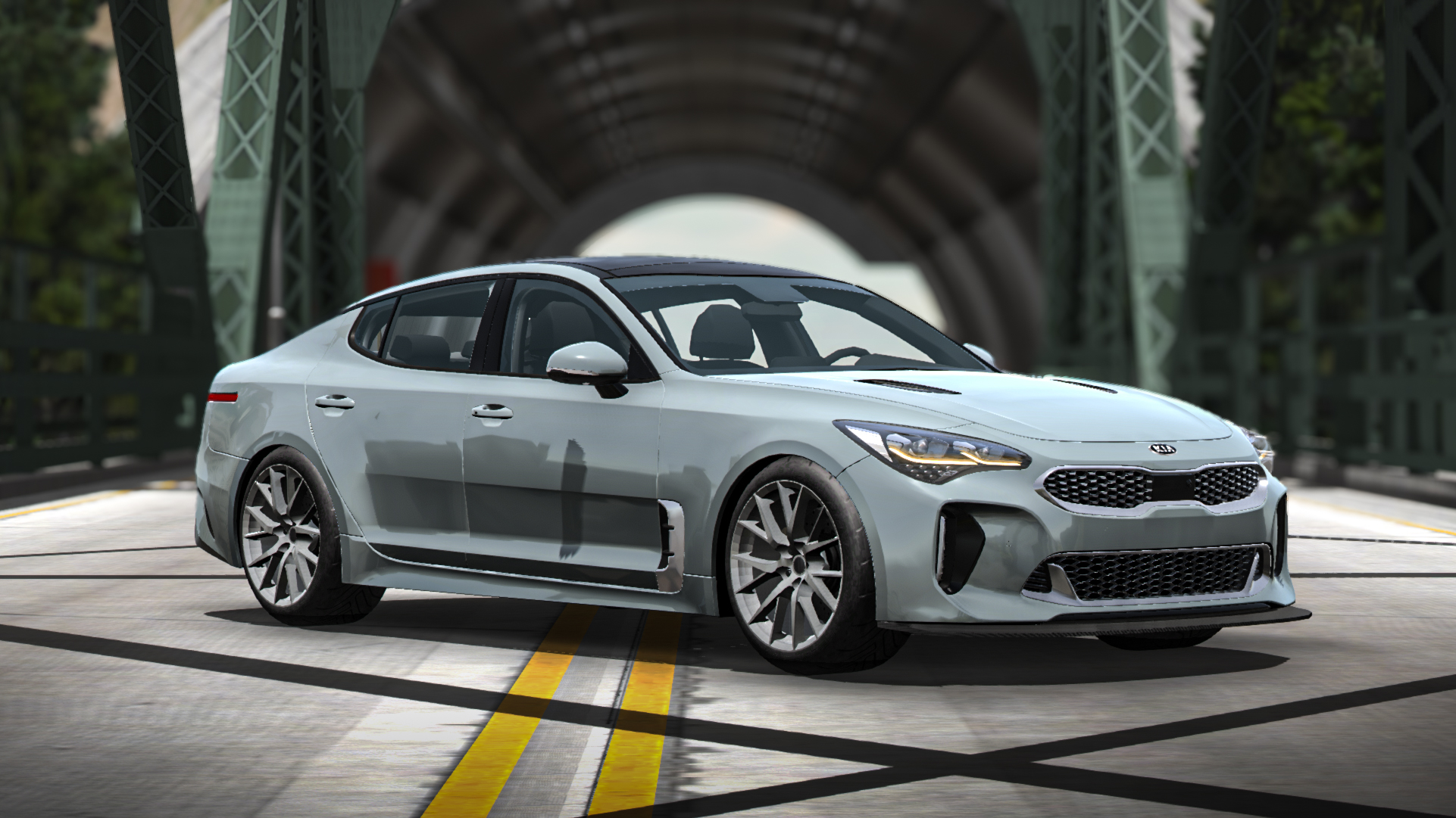 [387]KIA Stinger GT 前後細標塗裝 鍛造碳纖維風格化