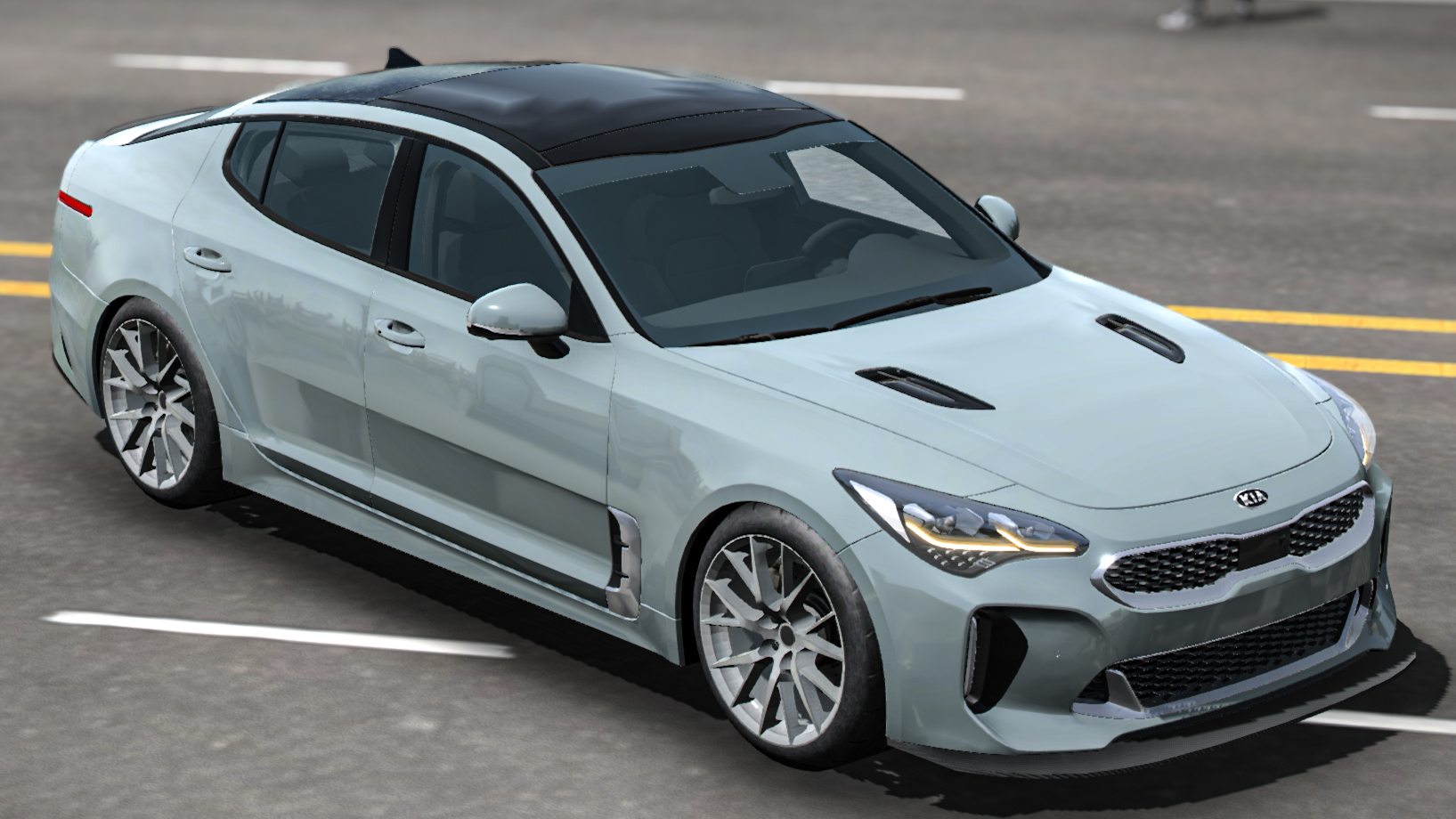 [387]KIA Stinger GT 前後細標塗裝 鍛造碳纖維風格化