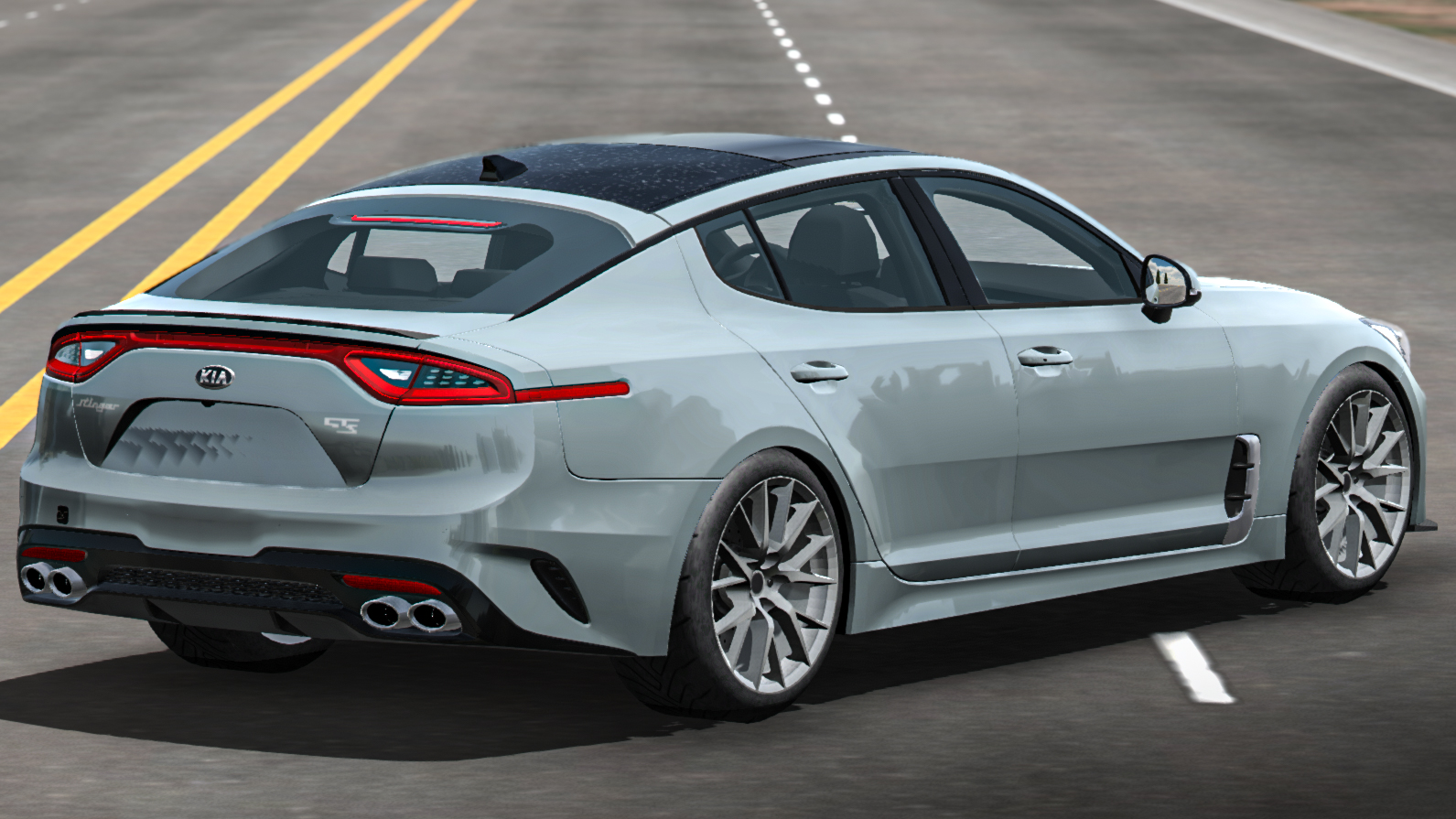 [387]KIA Stinger GT 前後細標塗裝 鍛造碳纖維風格化