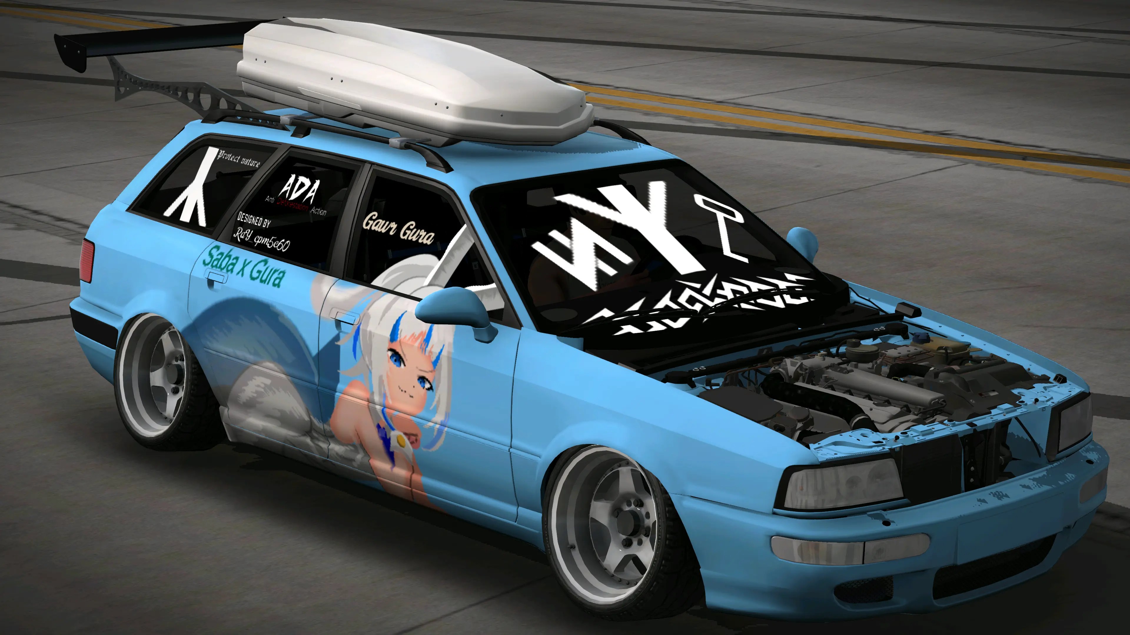 [BID65]Audi RS2 Gawr Gura 雙面痛車 競標限定