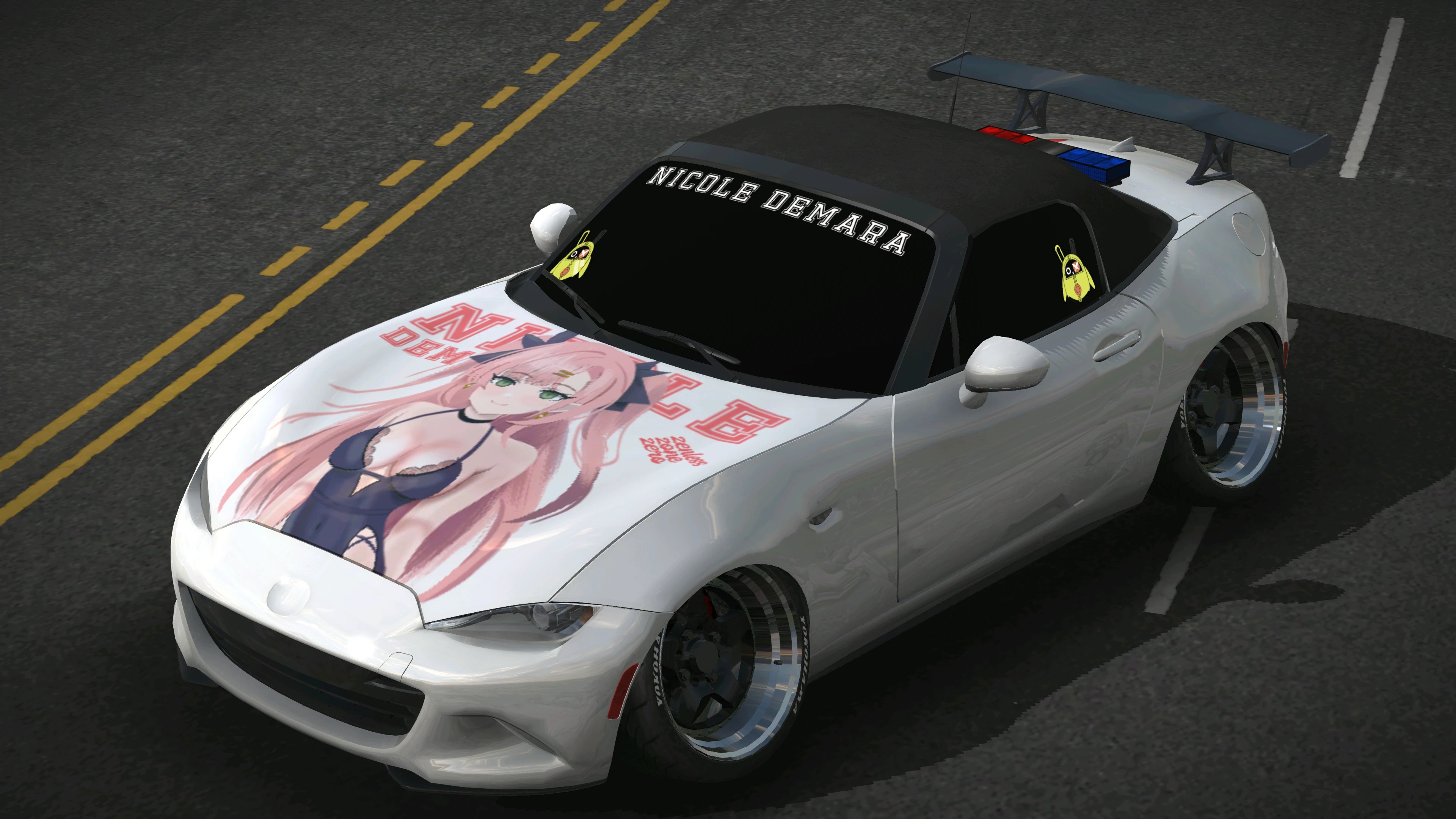 [BID66]Mazda MX-5 ZZZ 絕區零 妮可·德瑪拉 引擎蓋單面痛車 競標限定