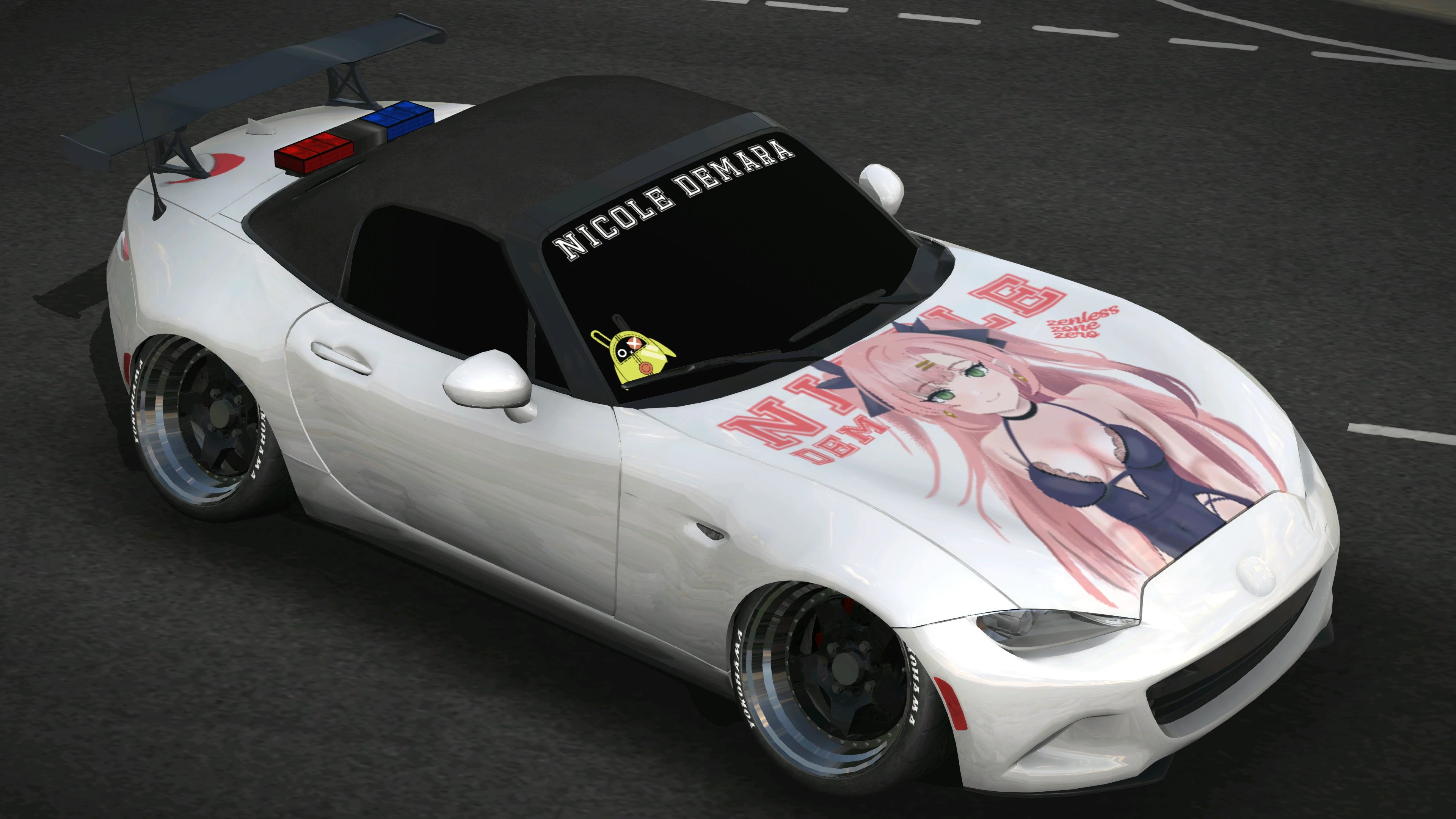 [BID66]Mazda MX-5 ZZZ 絕區零 妮可·德瑪拉 引擎蓋單面痛車 競標限定