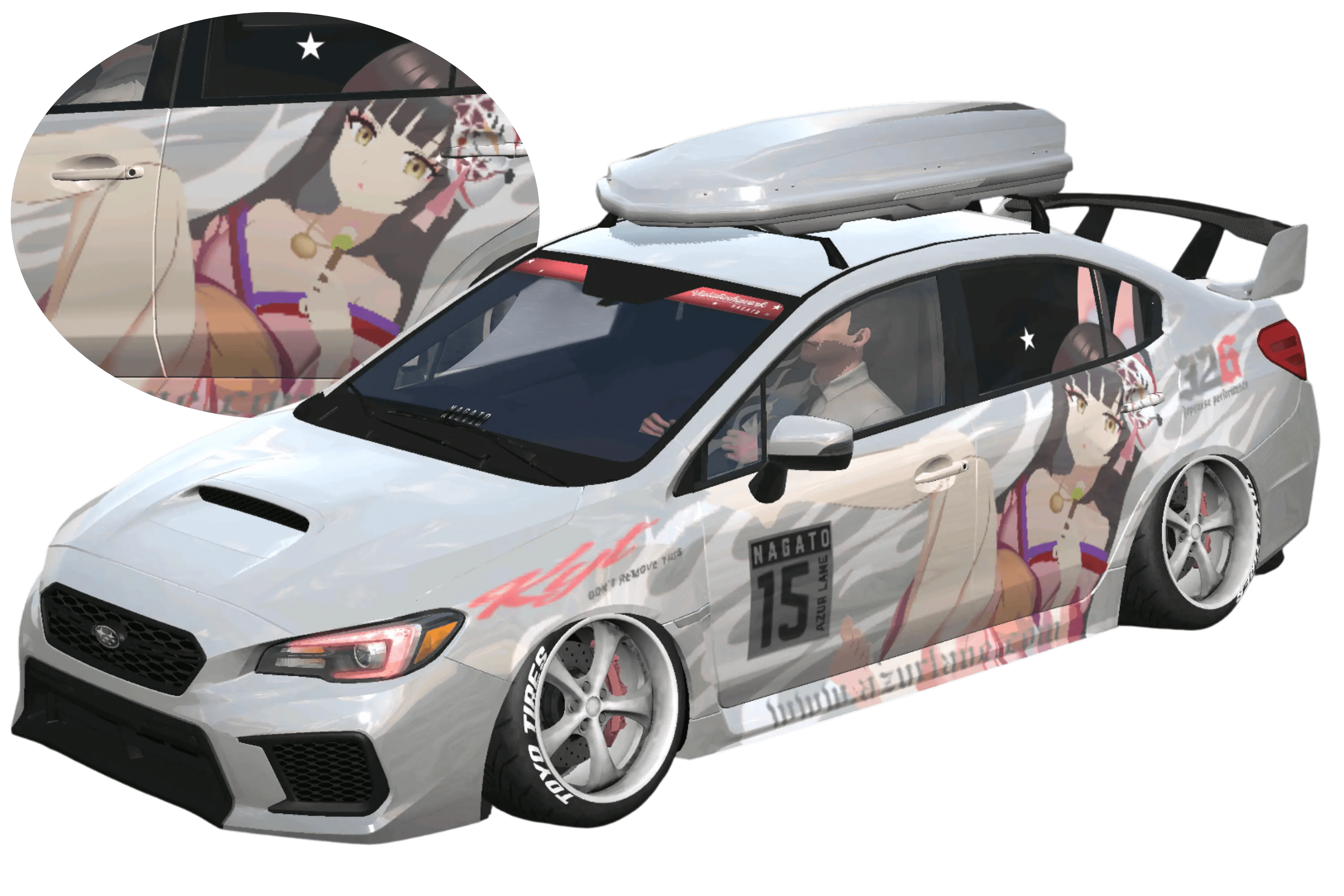 [518]Subaru WRX sti 碧藍航線 長門META(鯊) 日式鬼火甩尾風格 單面痛車
