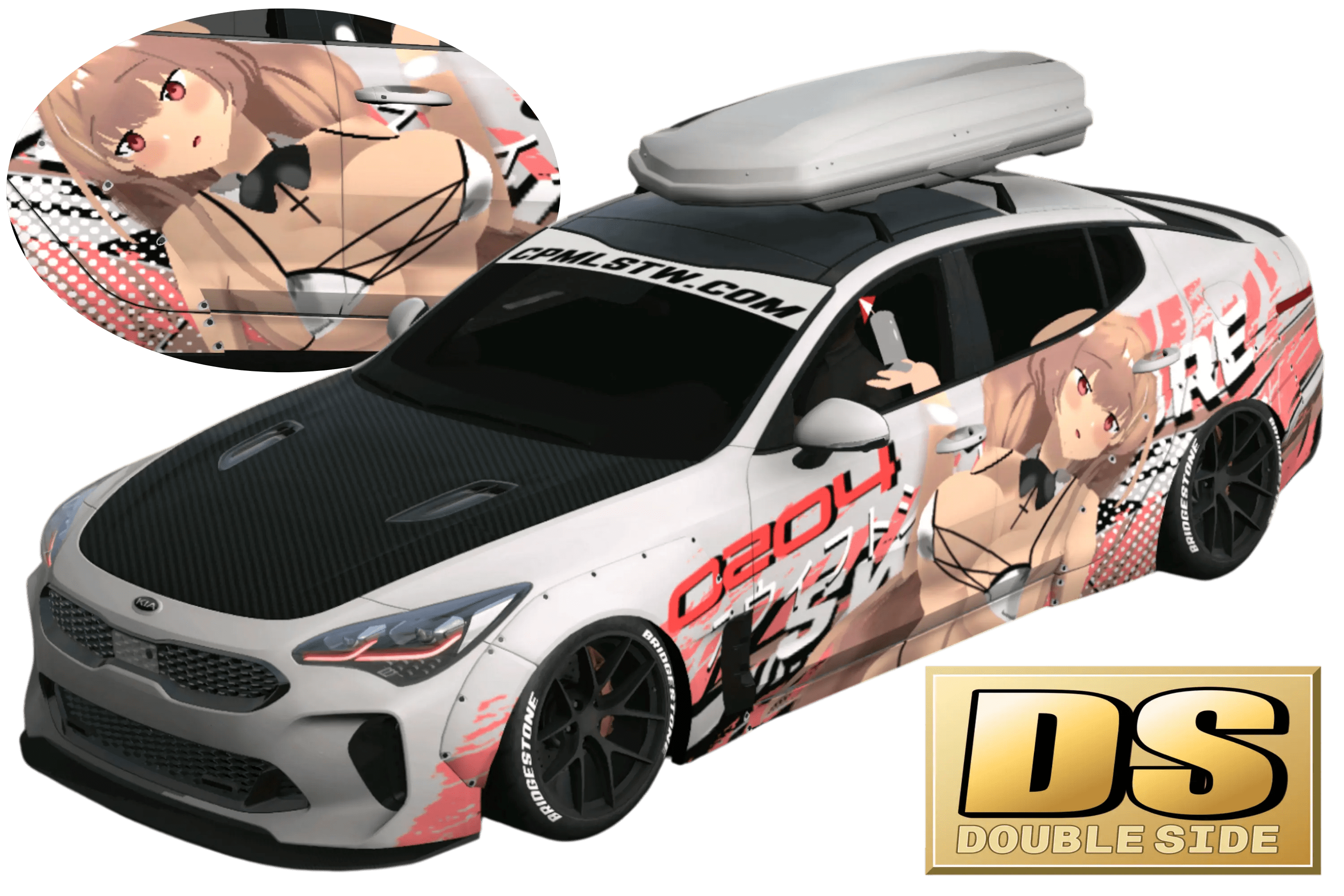 [520]KIA Stinger GT 碧藍航線 確捷泳裝 姿態改裝風格 雙面痛車