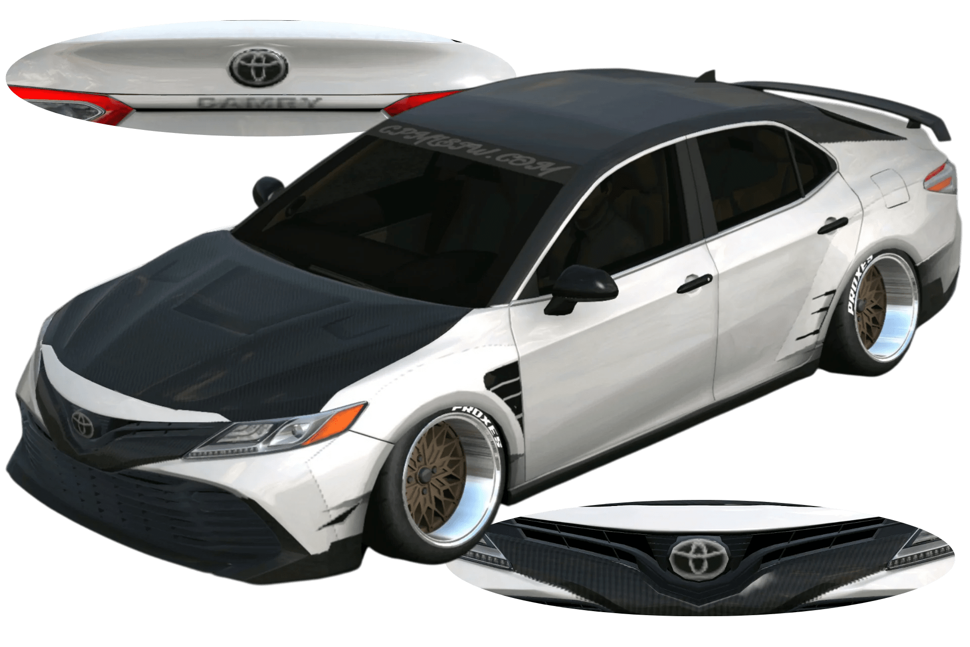 [564]Toyota Camry 原創仿寬體套件 戰鬥套件 姿態趴低風格 前後細標