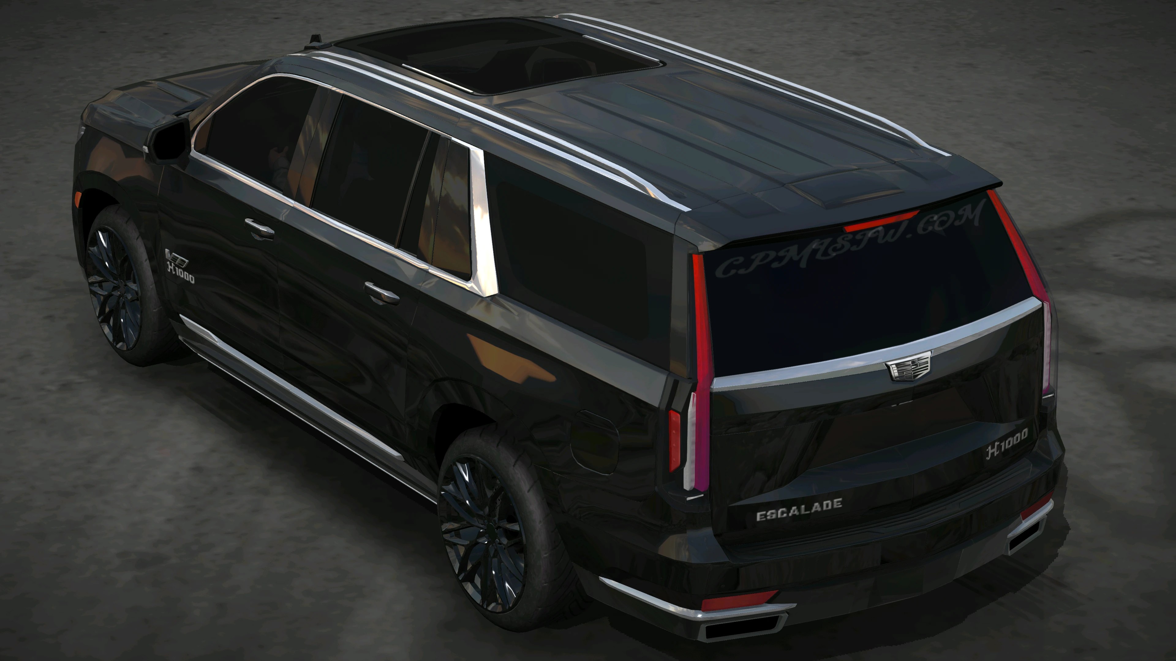 [571]Cadillac Escalade H1000 凱迪拉克 西裝暴徒 銀色高反光細標