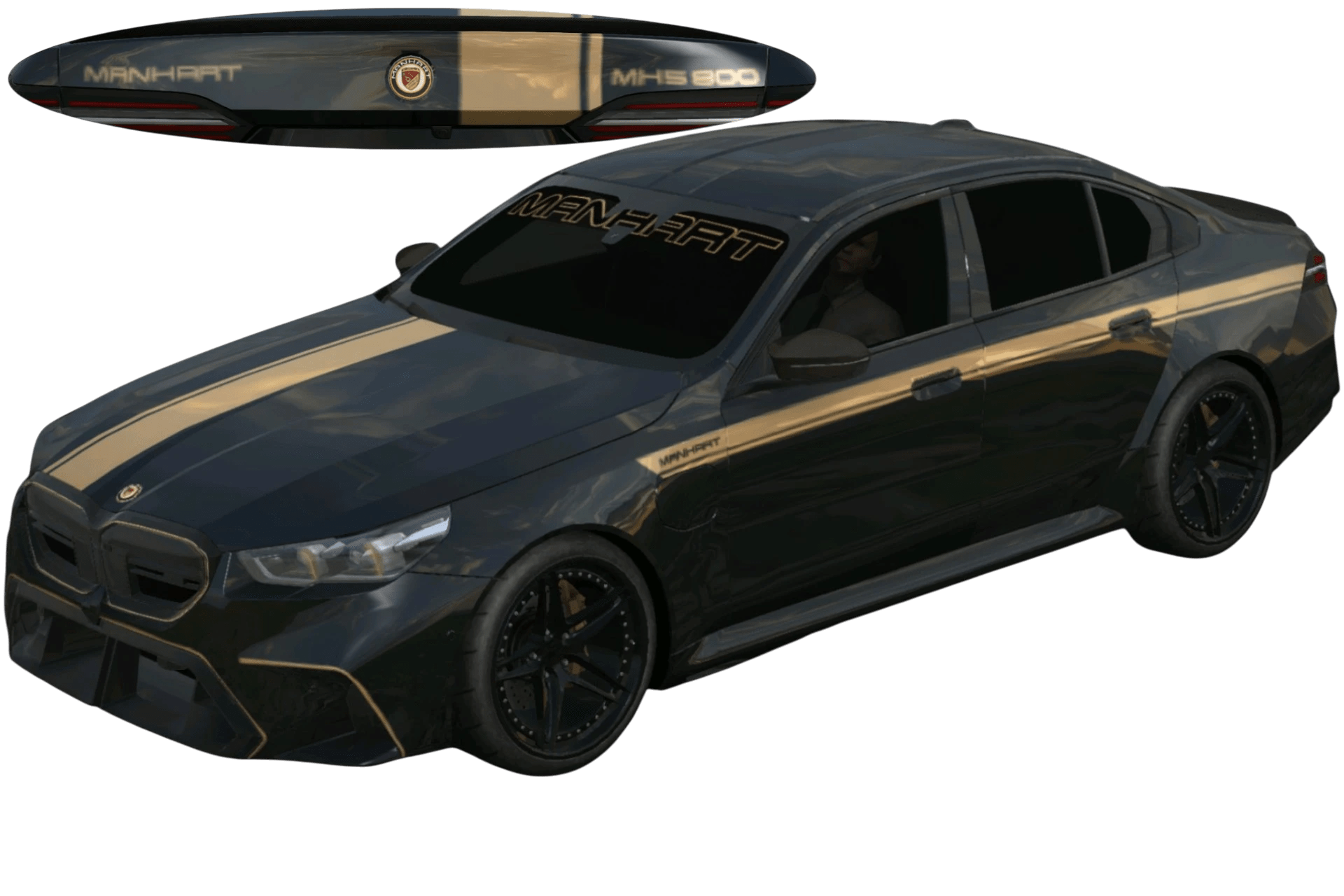 [607]BMW M5 G90 Manhart MH5 800 車尾細標 賽車條紋 街頭戰鬥風