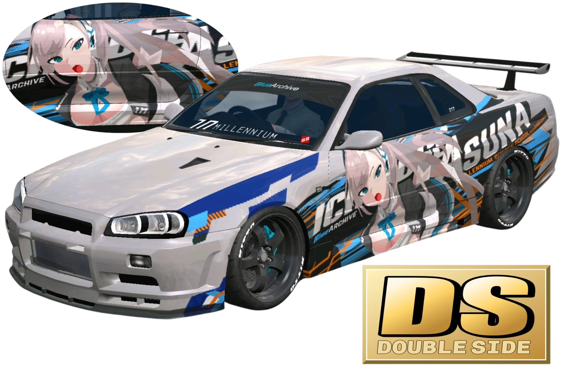 [622]Nissan GTR R34 Skyline 飛鳥馬季 雙面痛車 美式肌肉 姿態趴低
