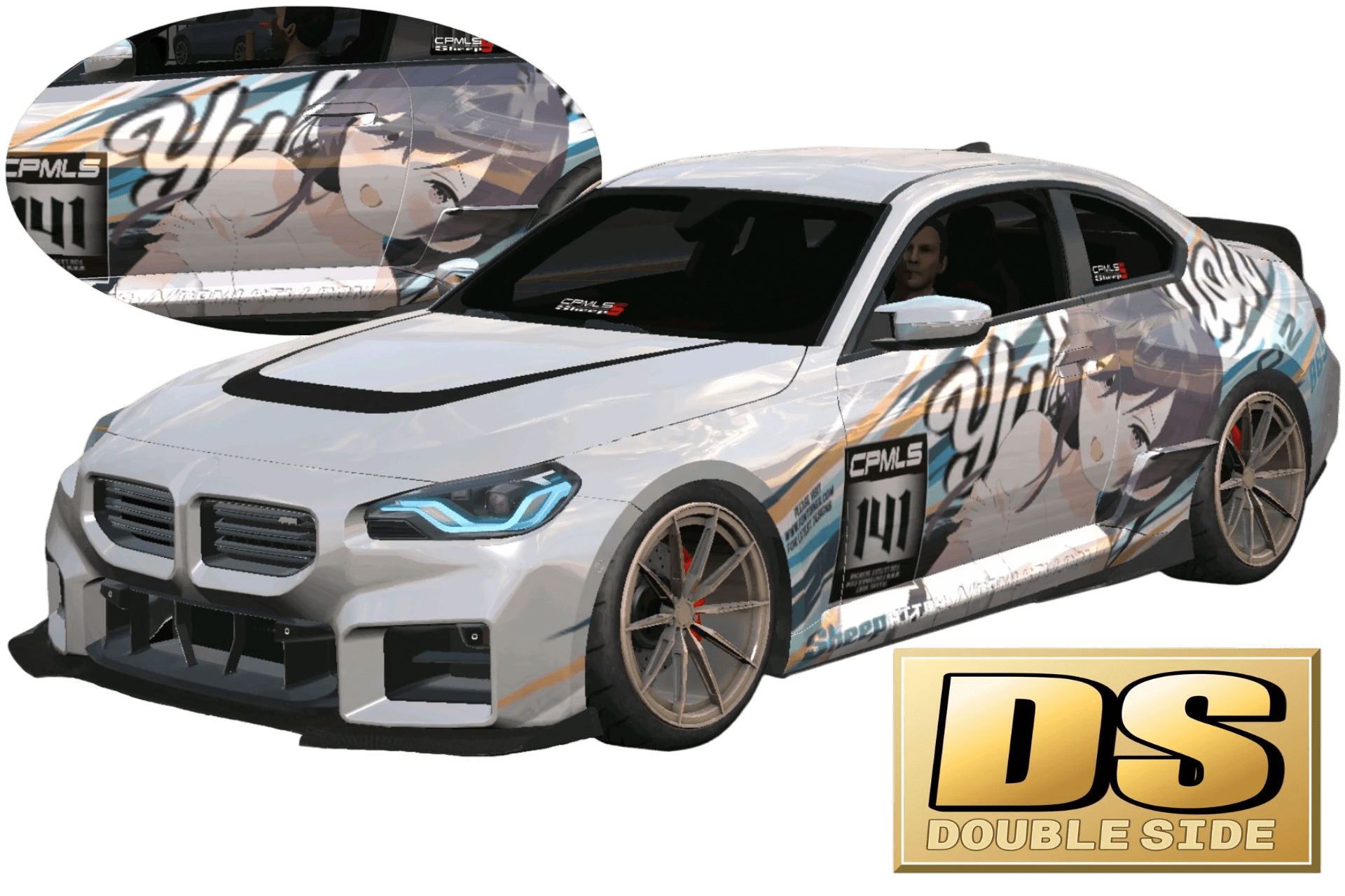 [623]BMW M2 G87 周防有希 不時輕聲地以俄語遮羞的鄰座艾莉同學 雙面痛車