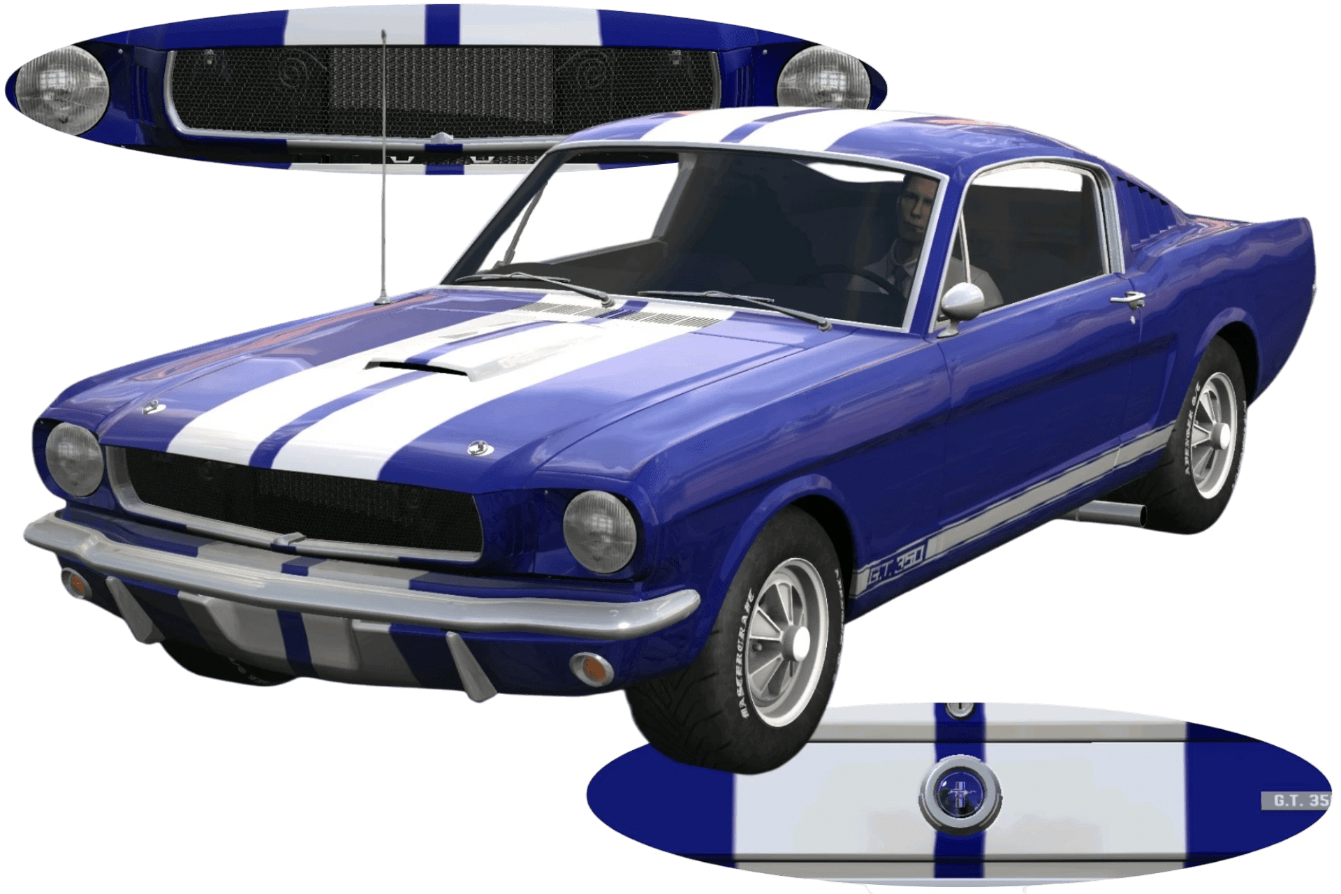 [650]Ford Mustang GT 350高反光細標 前後細標 仿套件塗裝 賽車條紋