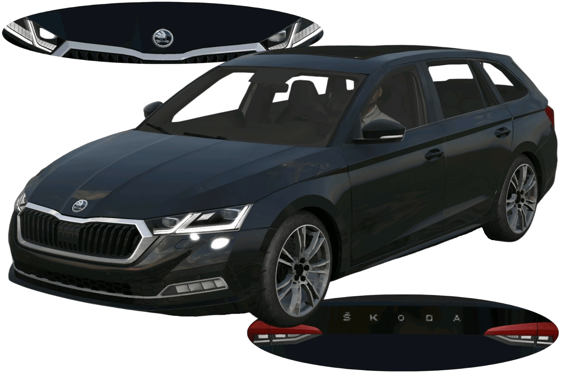 [651]Volkswagen Skoda Octavia 高反光細標 前後細標 4K光影增強 旅行風