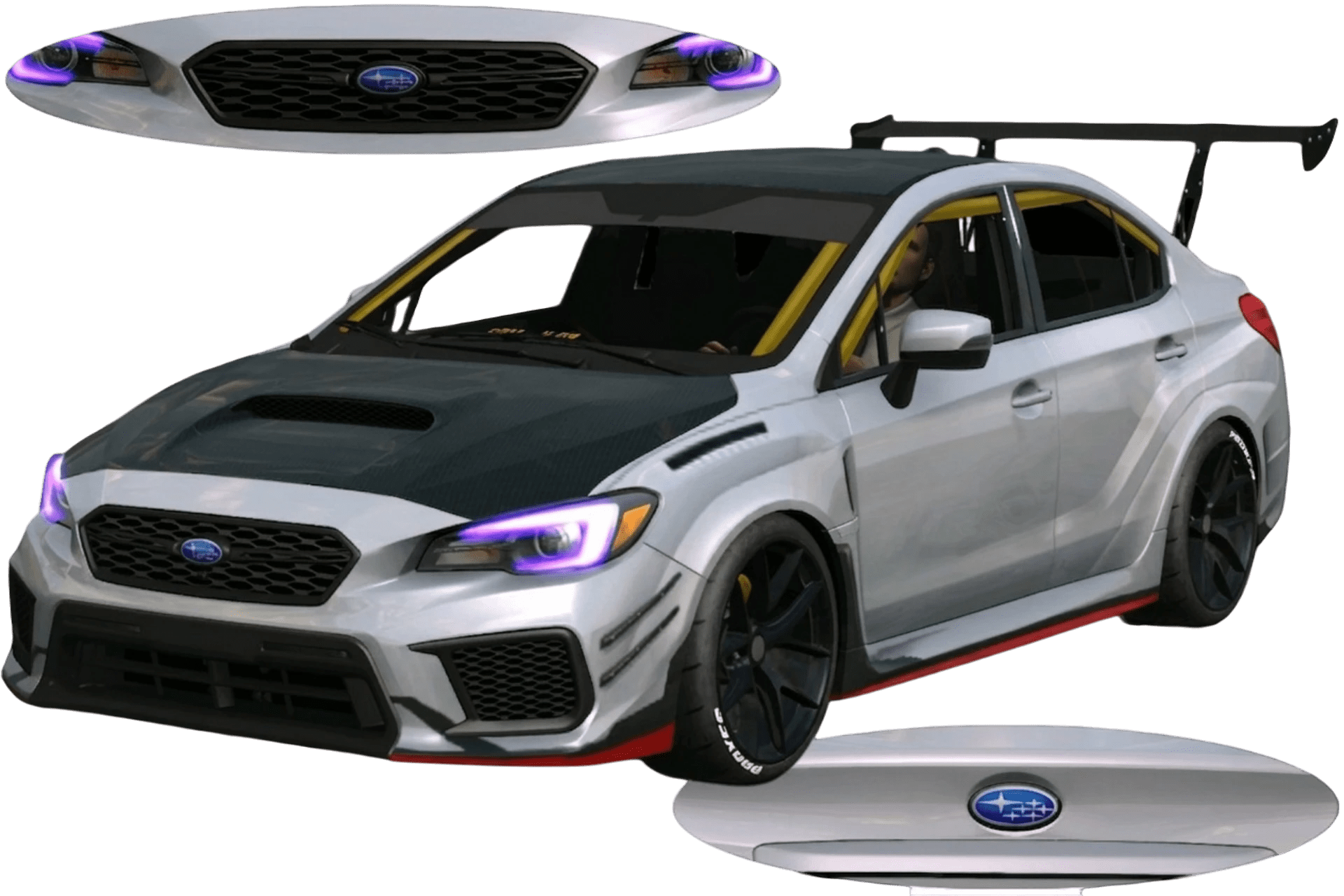 [653]Subaru WRX STI Varis 仿寬體套件 光影增強 前後細標 日式JDM