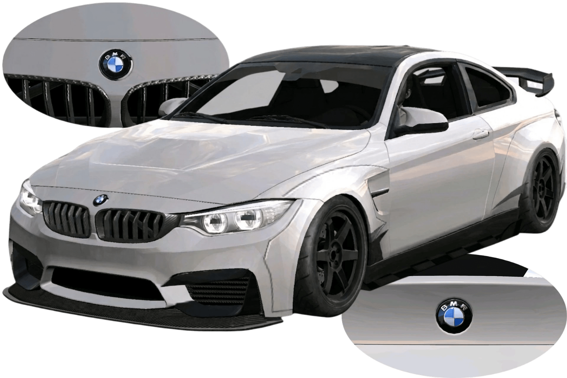 [667]BMW M4 F82 高清細標 光影增強 前後細標 仿寬體套件 姿態趴低