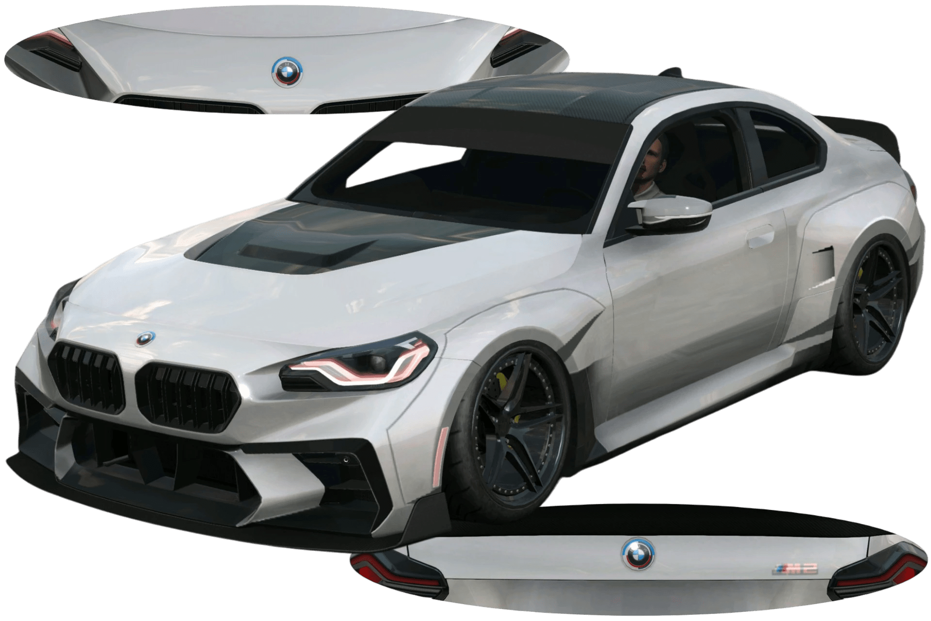 [679]BMW M2 G87 仿寬體套件 前後細標 姿態趴低 街頭戰鬥風
