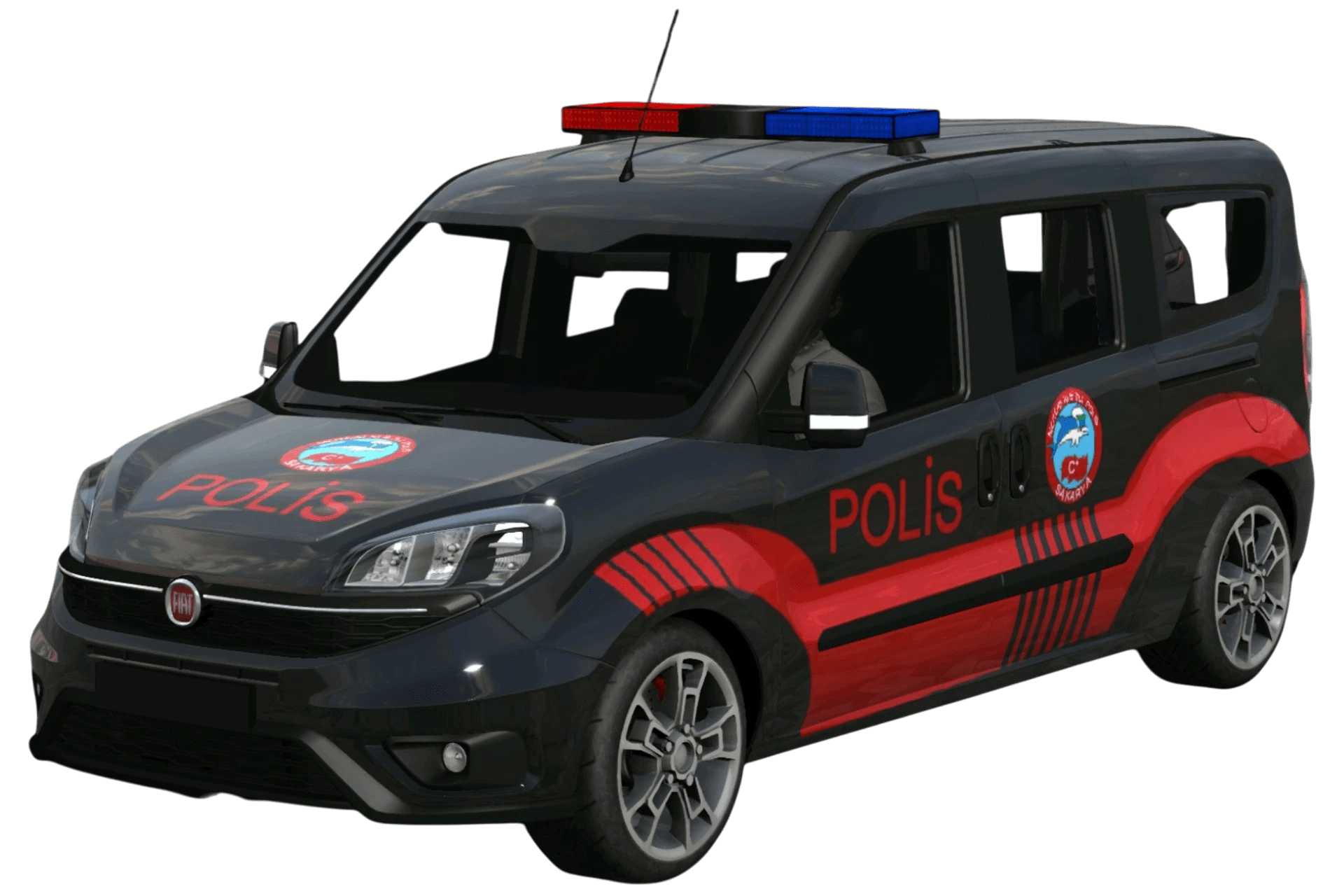 [682]Fiat Dobl Maxi 土耳其快速反應特警隊 前後細標 警車塗裝