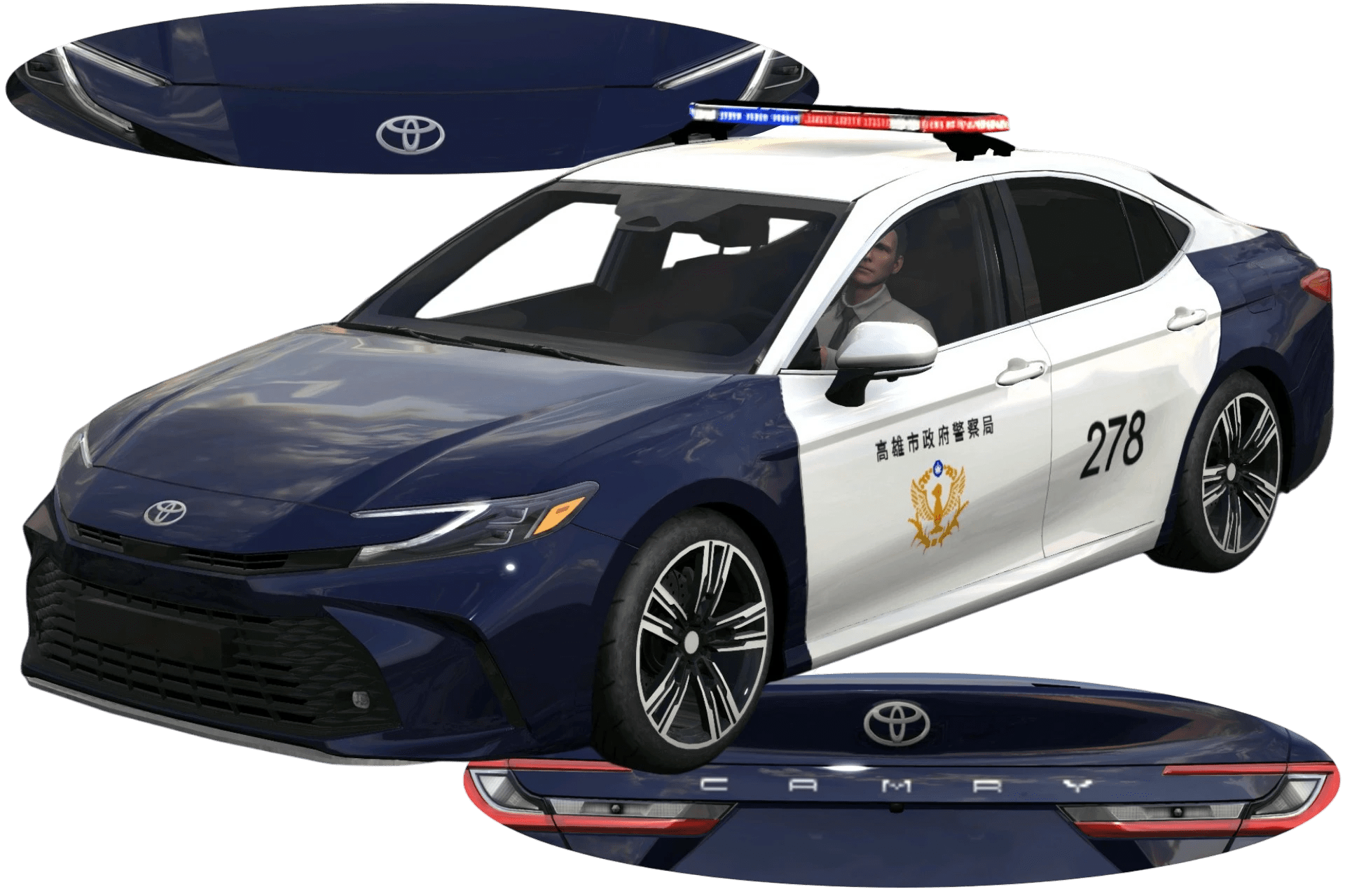 [684]Toyota Camry XV80台灣警車 車頭細標 車尾細標 警車塗裝