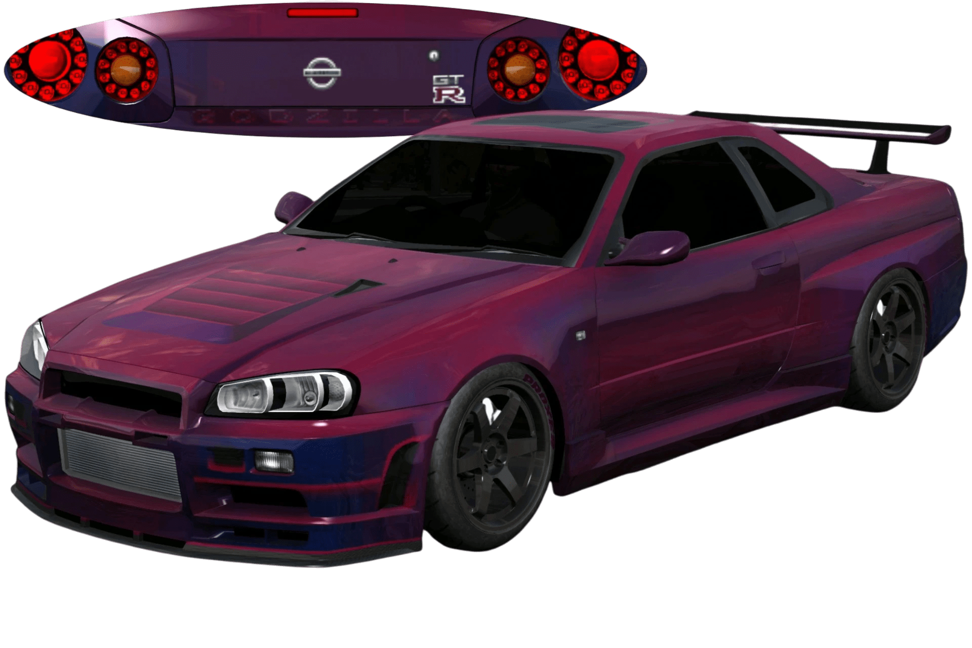 [689]Nissan GTR R34 漸變 變色龍塗裝 車尾細標 街頭戰鬥風 日式JDM