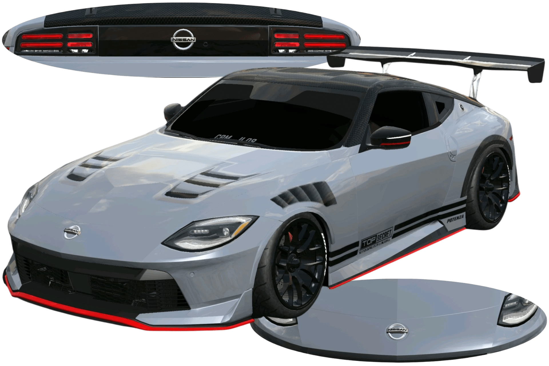 [691]Nissan 400z (RZ34) Top Seret 仿套件塗裝 前後細標 仿寬體套件