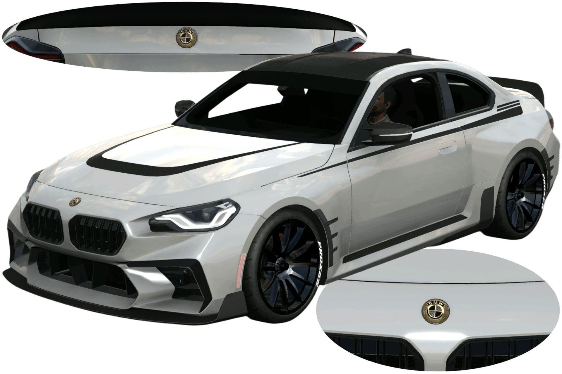 [695]BMW M2 G82 高反光細標 前後細標 街頭戰鬥風 4K高解析度反光車標