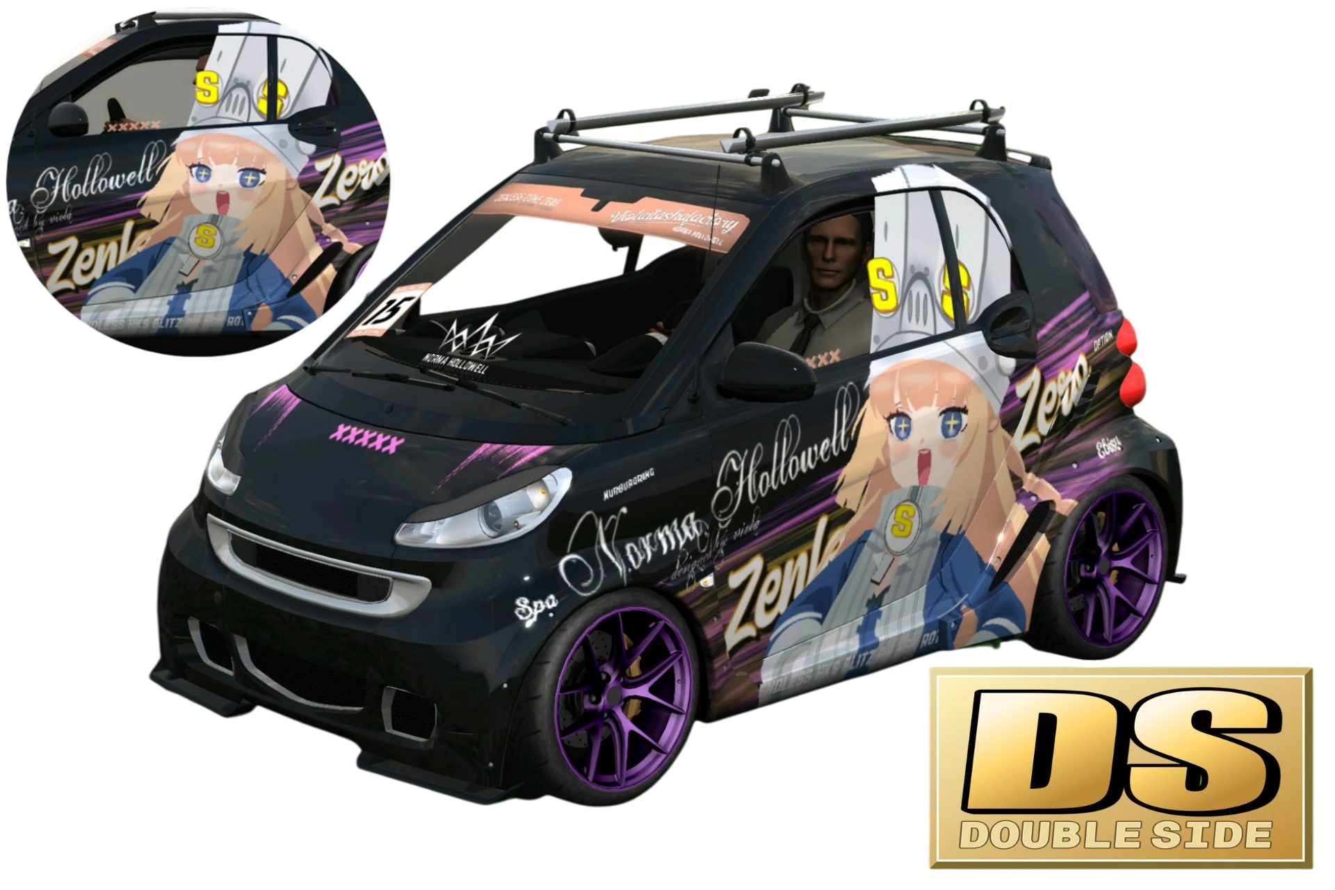 [699] |Mercedes Benz Smary Fortwo 絕區零 諾姆 · 霍洛維爾 雙面痛車