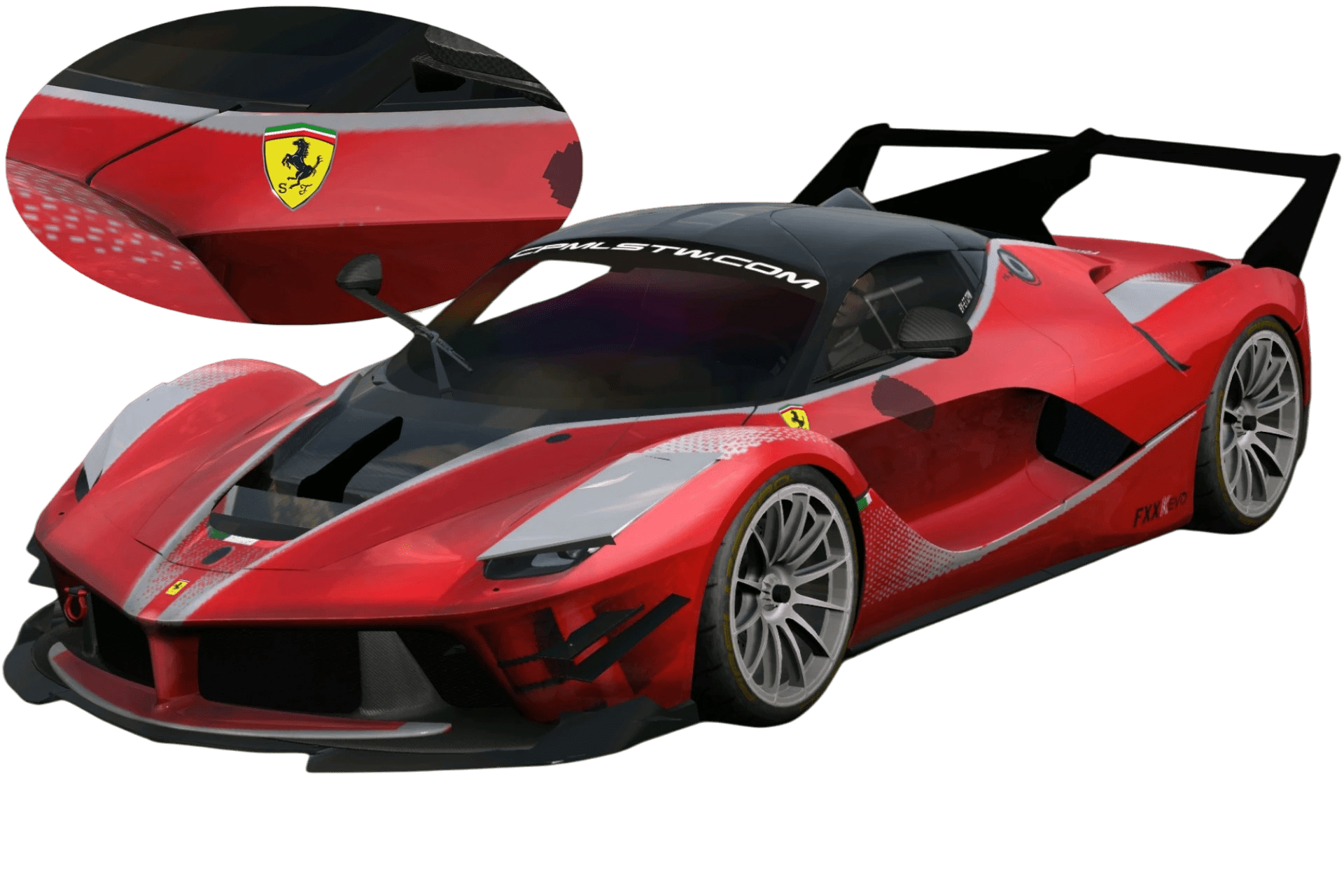 [701]Ferrari Laferrari改 FXXK EVO 車頭細標 車側細標 姿態趴低 仿套件塗裝