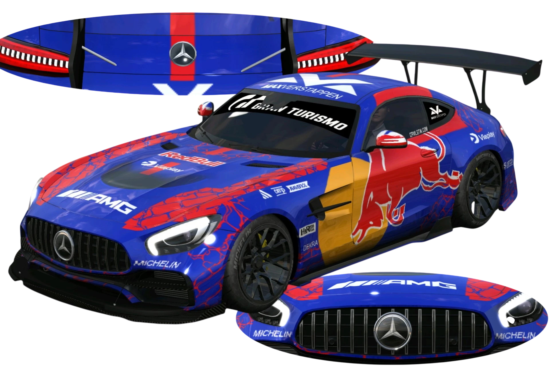 [702]Mercedes Benz AMG GTR RedBull Max Verstappen Ver. 前後細標 賽車塗裝