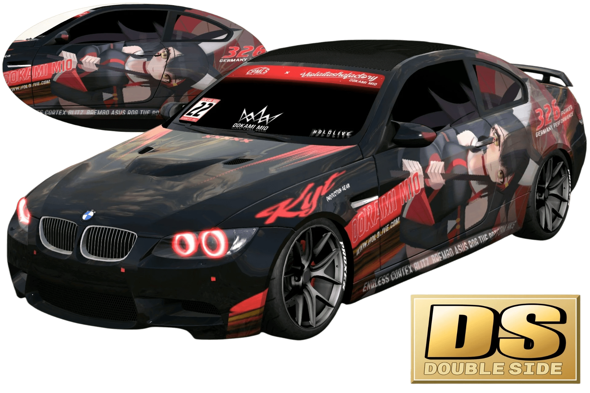 [707]BMW M3 E92 vtuber 大神澪 雙面痛車 姿態趴低 街頭戰鬥風 潮流塗裝