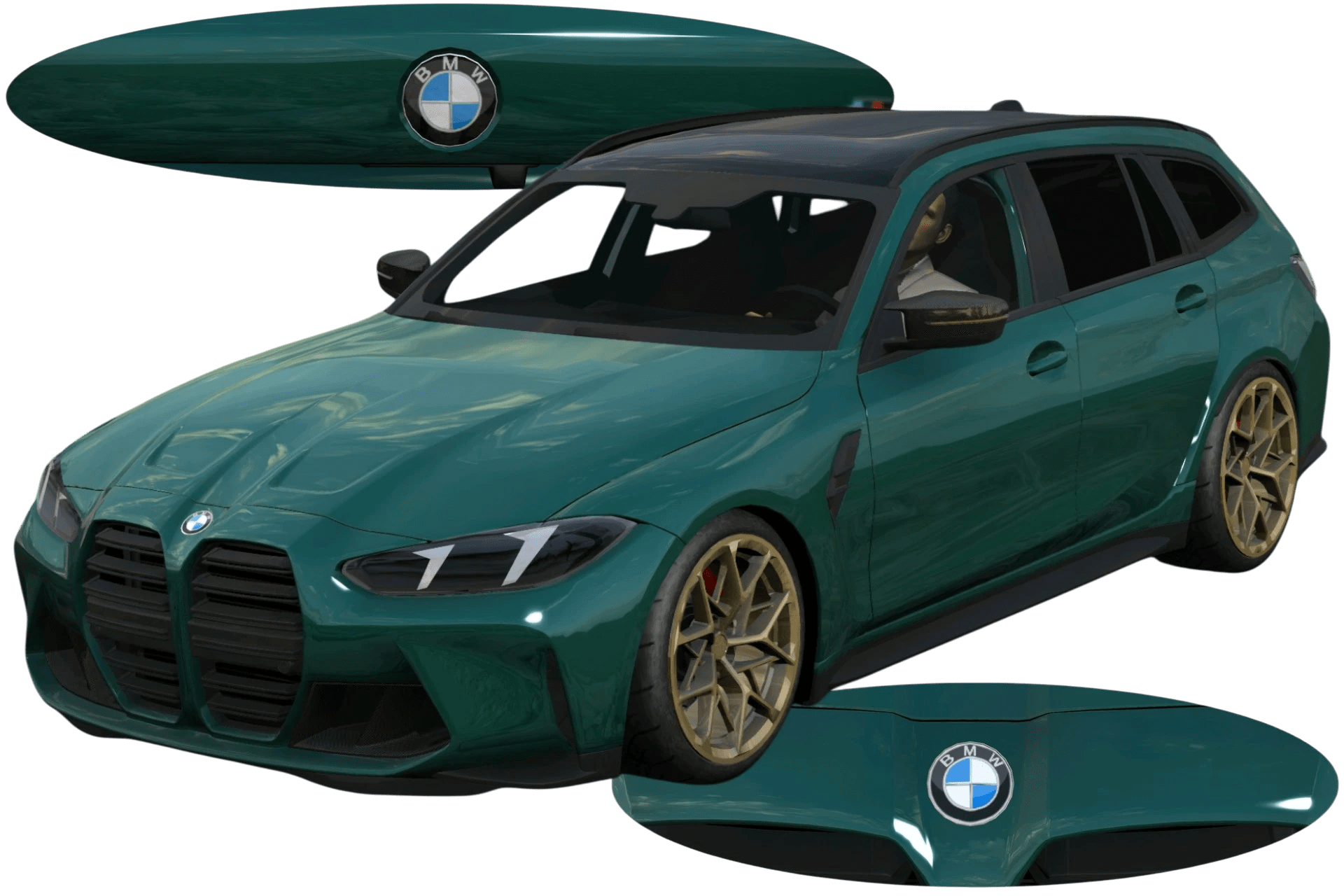 [709]BMW M3 G81 Touring改LCI頭燈 白化尾燈 前後細標 姿態趴低