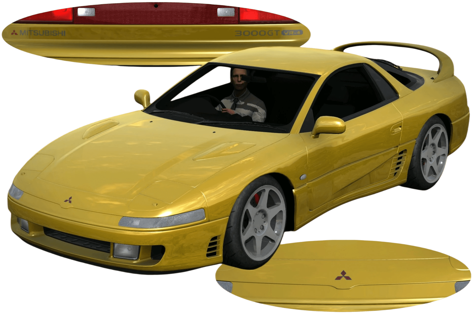 [711]Mitsubishi 3000GT 高反光細標 前後細標 街頭戰鬥風 日式JDM