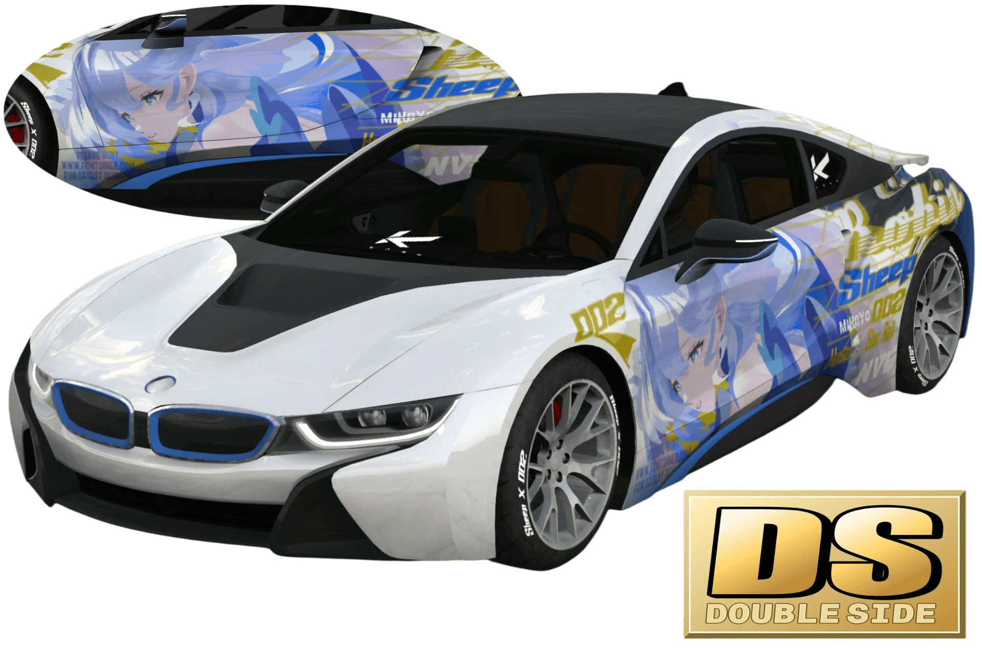 [730] BMW i8 Honkai: Star Rail Robin Daul-Side Itasha Street Style Racing Livery 