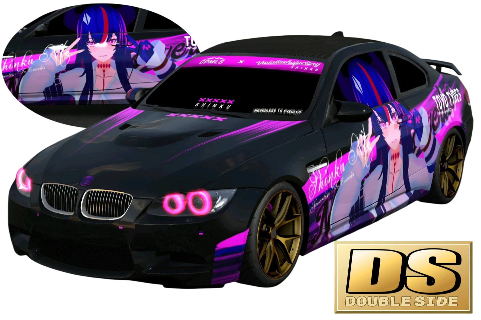 [741]BMW M3 E92 NTE Shinku Daul-Side Itasha Street Style Custom Livery graffiti